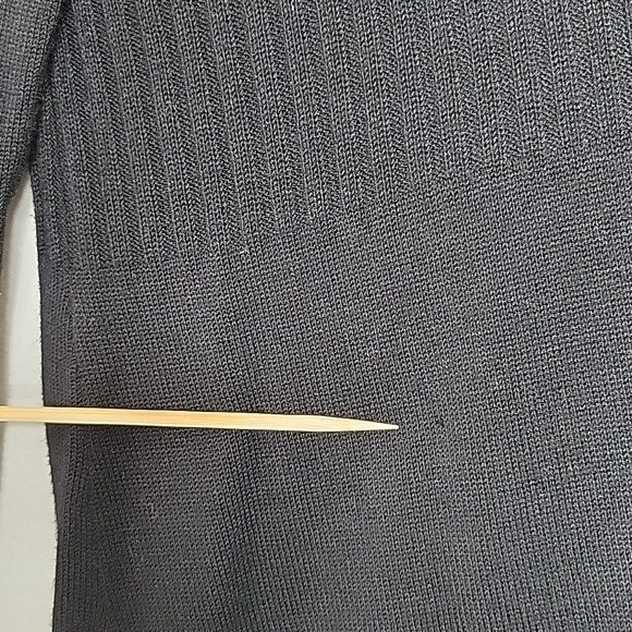 H&M Black Long Sleeve Open Front Cardigan Sweater Asymmetrical Hem size S - Picture 11 of 15